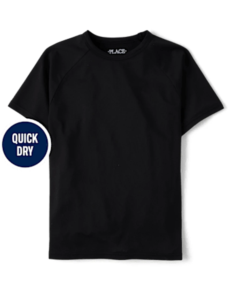 Boys Quick Dry Mesh Raglan Top