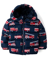 tout-petit Boys Imprimé Puffer Veste