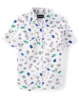 Boys School Poplin Button Up Shirt