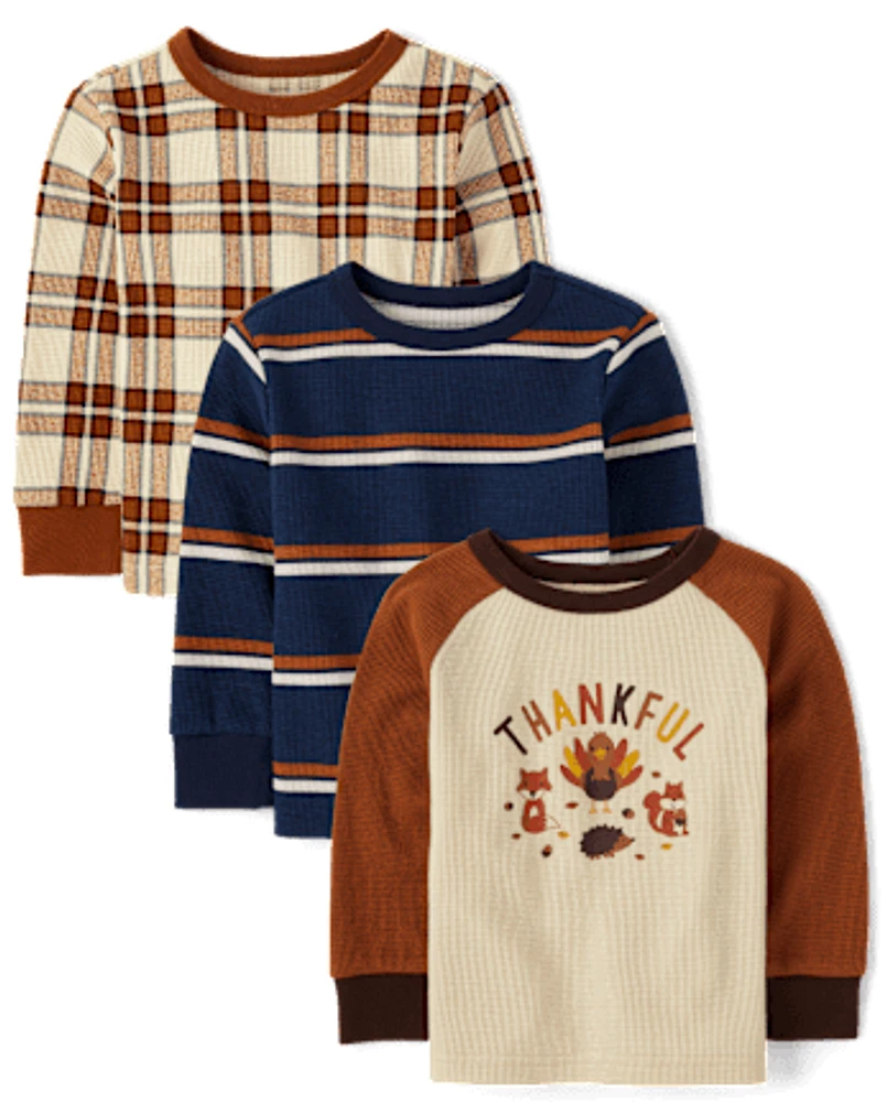 Baby And Toddler Boys Thankful Top 3-Pack