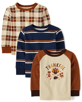 Baby And Toddler Boys Thankful Top 3-Pack