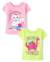 Toddler Girls Animal Graphic Tee 2-Pack