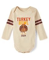 Unisex Baby Matching Family Turkey Bowl 2024 Graphic Bodysuit