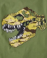 Boys Camo Dino Graphic Tee