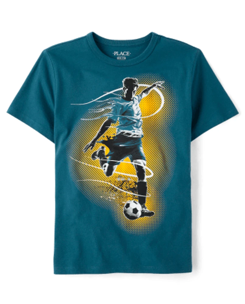 Boys Soccer Graphic Tee