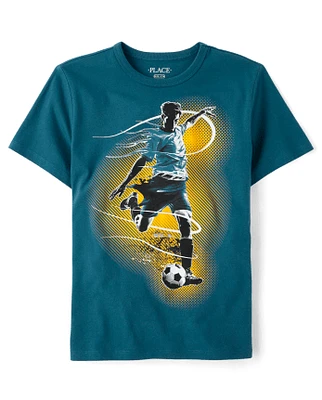 Boys Soccer Graphic Tee