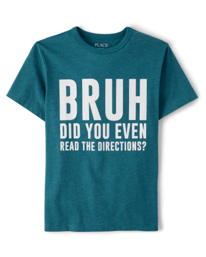 Boys Bruh Directions Graphic Tee