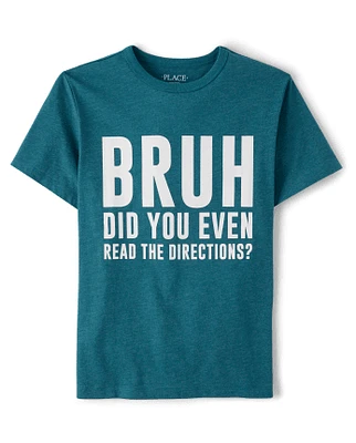 Boys Bruh Directions Graphic Tee