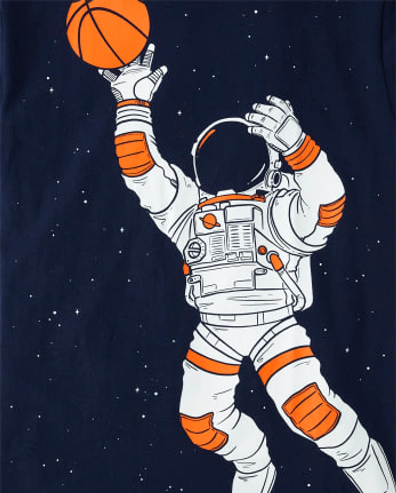 Boys Astronaut Basketball Graphic Tee