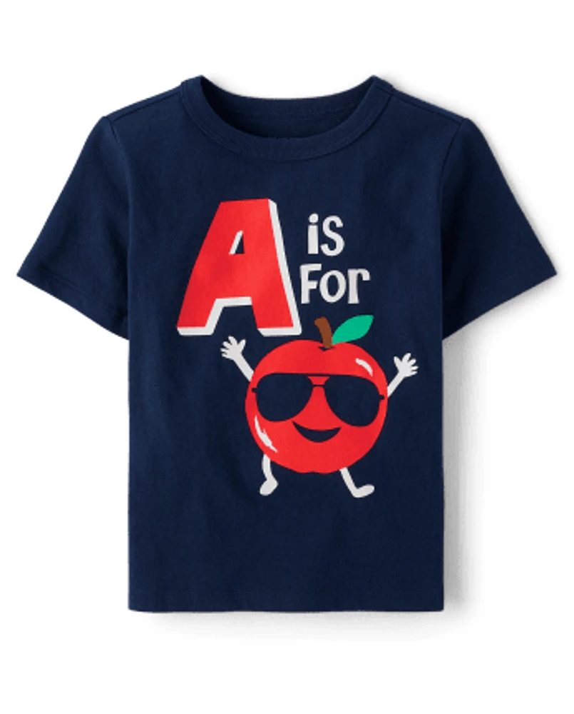 Baby And Toddler Boys A For Apple Graphic Tee