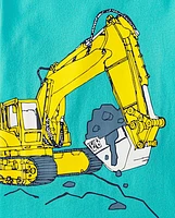 Baby And Toddler Boys Construction Vehicle Graphic Tee