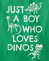 Baby And Toddler Boys Love Dinos Graphic Tee