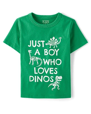 Baby And Toddler Boys Love Dinos Graphic Tee