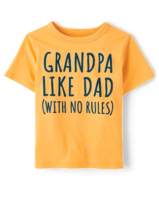 Baby And Toddler Boys Grandpa Like Dad Graphic Tee