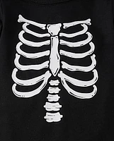 Unisex Baby Matching Family Glow Skeleton Graphic Bodysuit