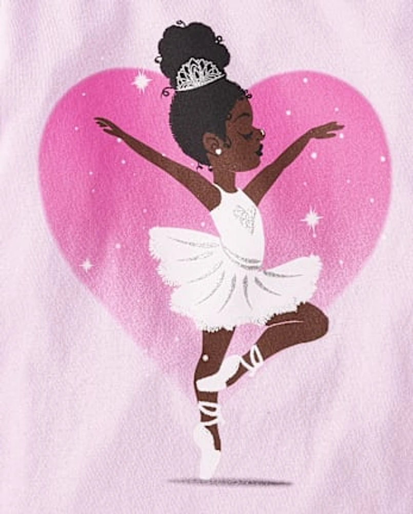 Baby And Toddler Girls Ballerina Graphic Tee