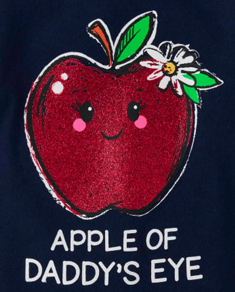 Baby And Toddler Girls Apple Graphic Tee