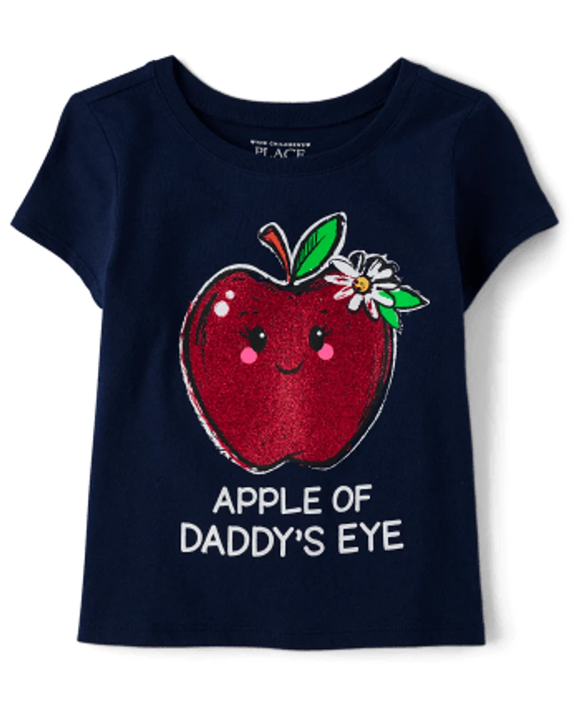 Baby And Toddler Girls Apple Graphic Tee