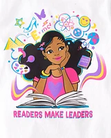 Girls Readers Make Leaders Graphic Tee