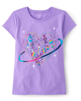 Girls Icon Heart Graphic Tee