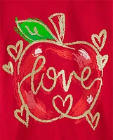 Girls Love Apple Graphic Tee