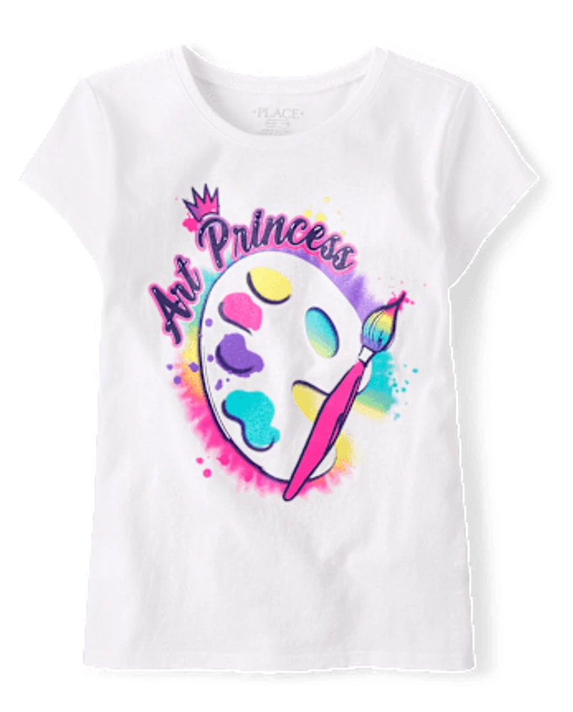 Girls Art Princess Graphic Tee