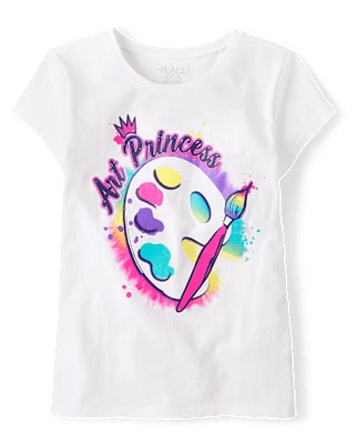 Girls Art Princess Graphic Tee