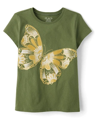 Girls Butterfly Graphic Tee