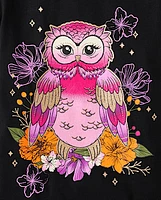 Girls Owl Graphic Tee