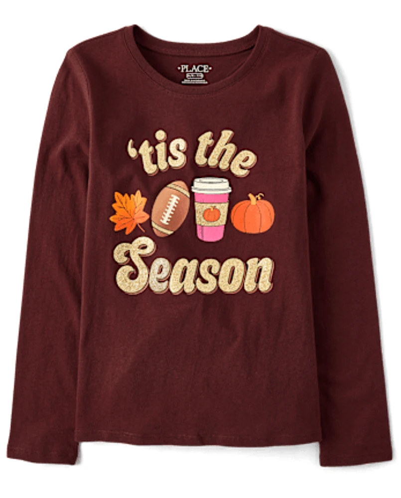 Girls 'Tis The Season Graphic Tee