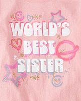 Girls Best Sister Graphic Tee