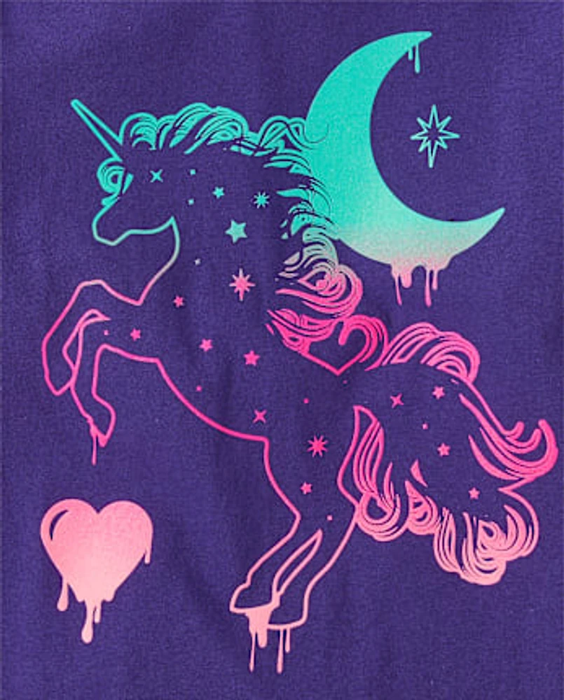 Girls Unicorn Graphic Tee