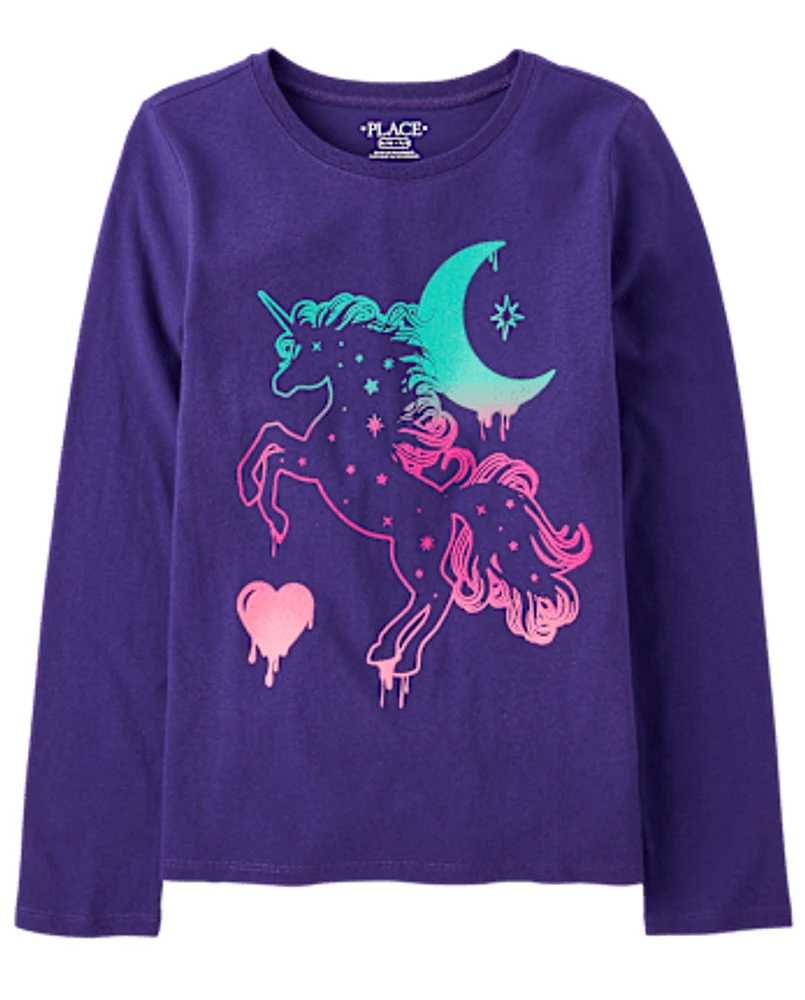 Girls Unicorn Graphic Tee