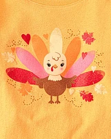 Baby And Toddler Girls Turkey Graphic Tee