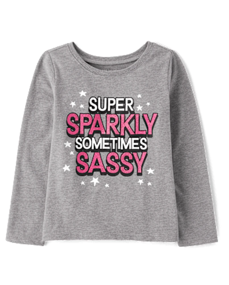 Baby And Toddler Girls Sassy Graphic Tee