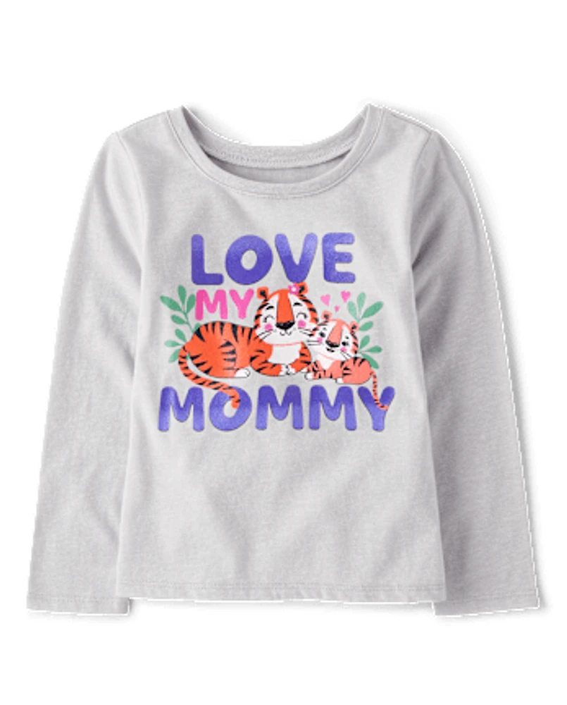 Baby And Toddler Girls Tiger Graphic Tee