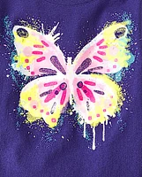 Baby And Toddler Girls Butterfly Graphic Tee