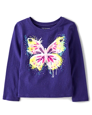 Baby And Toddler Girls Butterfly Graphic Tee