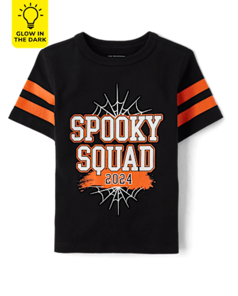 Unisex Baby And Toddler Matching Family Glow Spooky Squad 2024 Graphic Tee