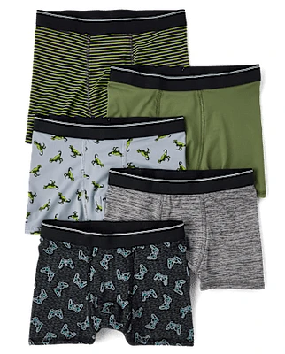 Boys Gamer Performance Boxer Briefs 5-Pack