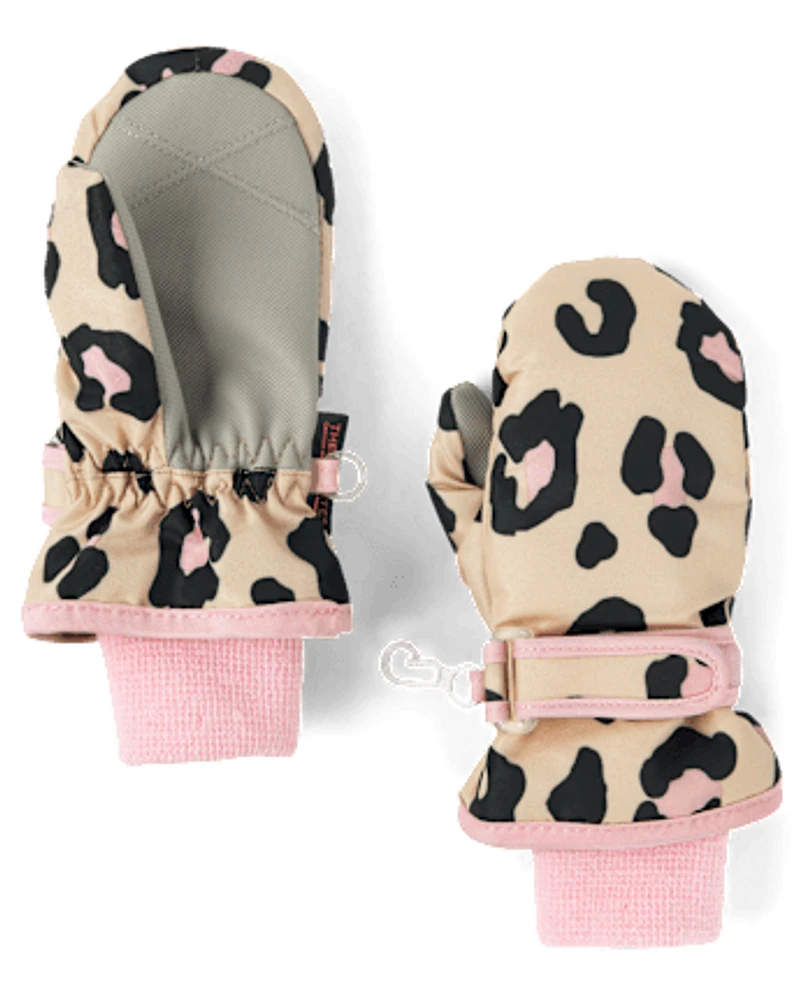 Toddler Girls Print Ski Mittens