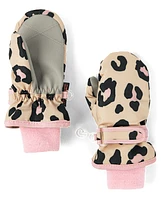 Toddler Girls Print Ski Mittens