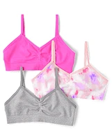 Girls Tie Dye Seamless Bralette 3-Pack