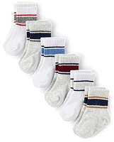 Baby Boys Striped Midi Socks 6-Pack