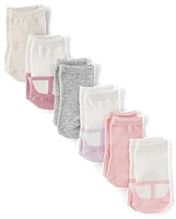 Baby Girls Shoe Midi Socks 6-Pack