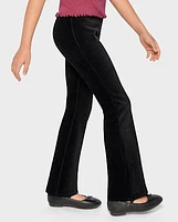 Girls Stretch Faux Corduroy Flare Pants