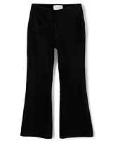 Girls Stretch Faux Corduroy Flare Pants