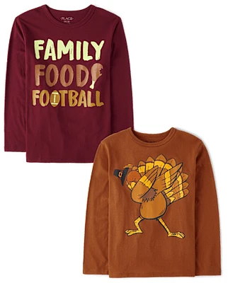 Boys Thanksgiving Graphic Tee 2-Pack