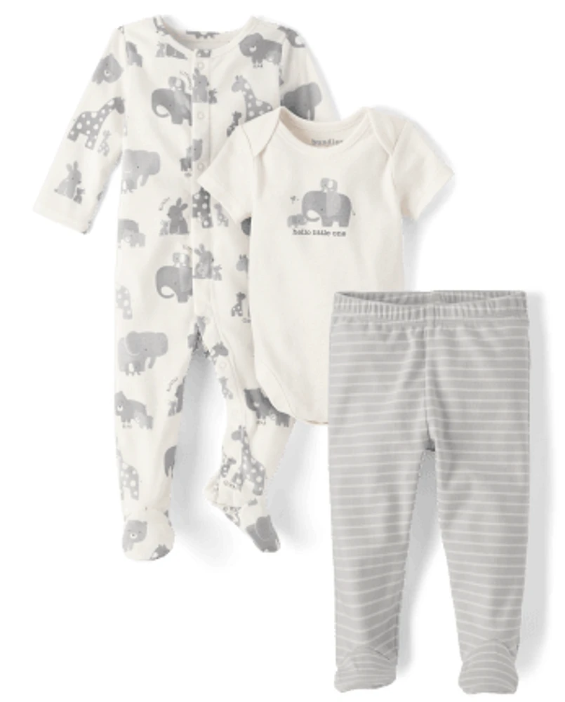 Unisex Baby Animal Take Me Home 3-Piece Set