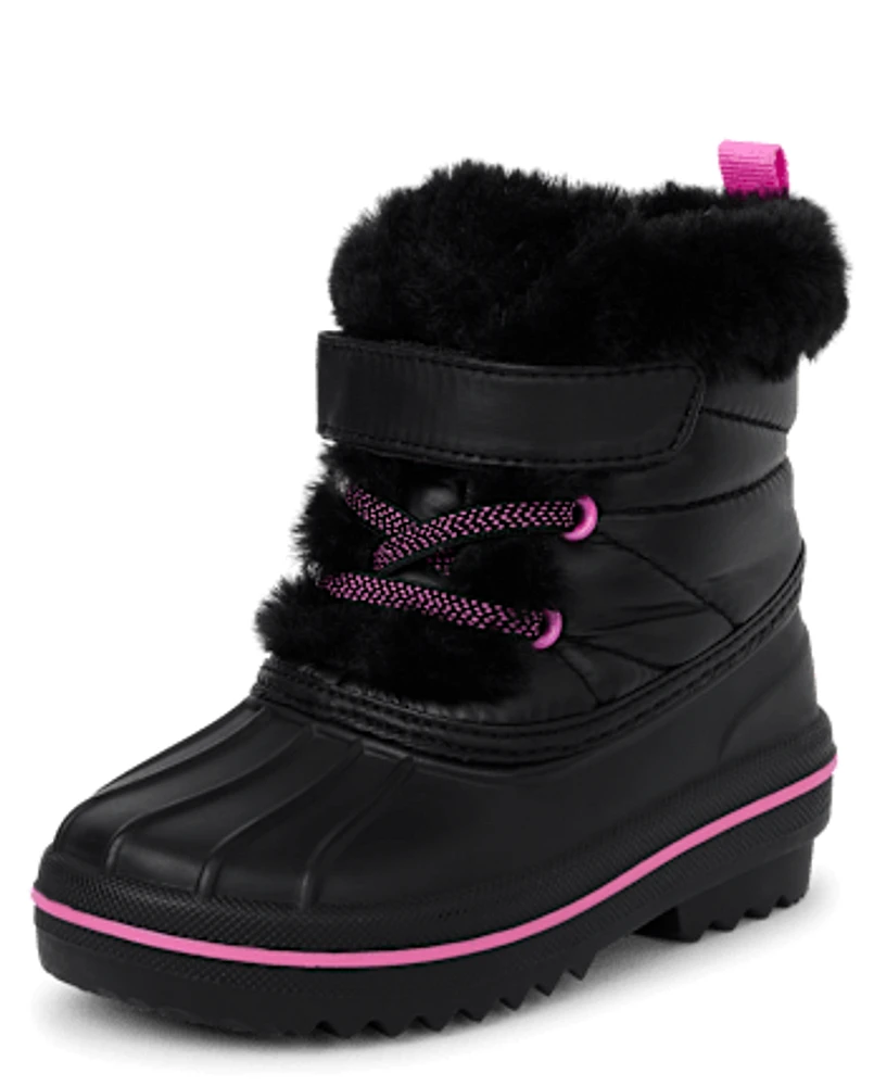 Toddler Girls Lace Up All Weather Boots